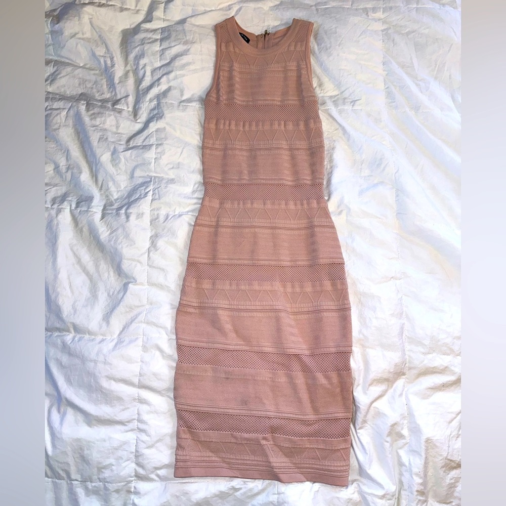 Blush pink Sleeveless long midi dress